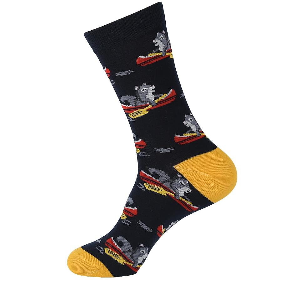 Black Chipmunk Rowning Socks - Sock Infusions